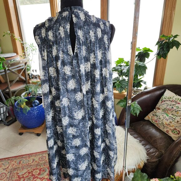 24249  NWT!! Anthropologie Joie Sleeveless Mini Dress Baltic Print Size XXL - Picture 6 of 14